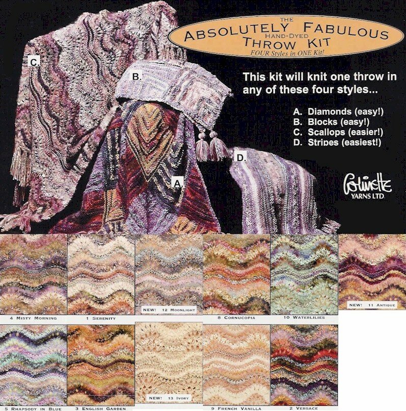Colinette The Absolutely Fabulous Hand-Dyed Throw Kit